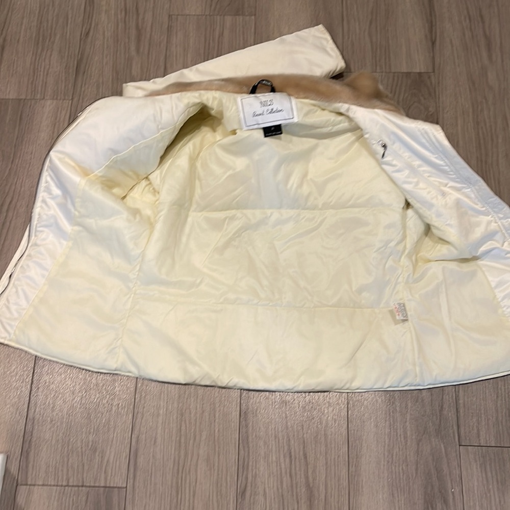 Cream Ski Winter Coat with Faux Fur Trim - Picture 5 of 6